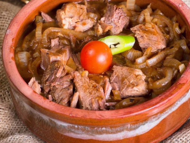 Onion With Meat Casserole