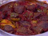 Potatos With Meat Pottery Casserole