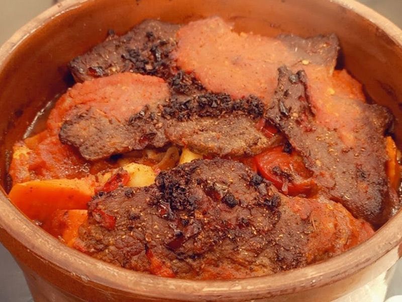 Mixed Vegetable With Meat Casserole