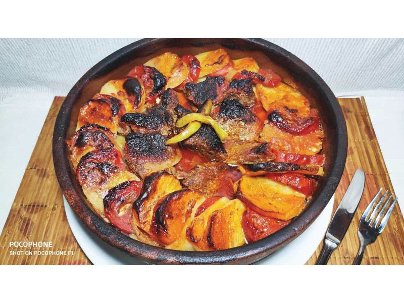 Potatoes with meat casserole