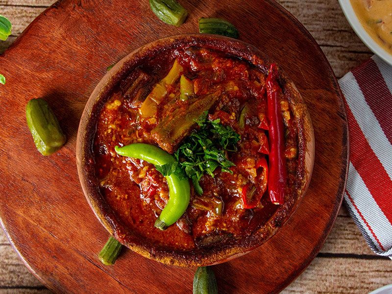 Okra With Meat Casserole