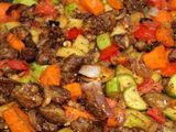 Mix vegetables With Meat Casserole