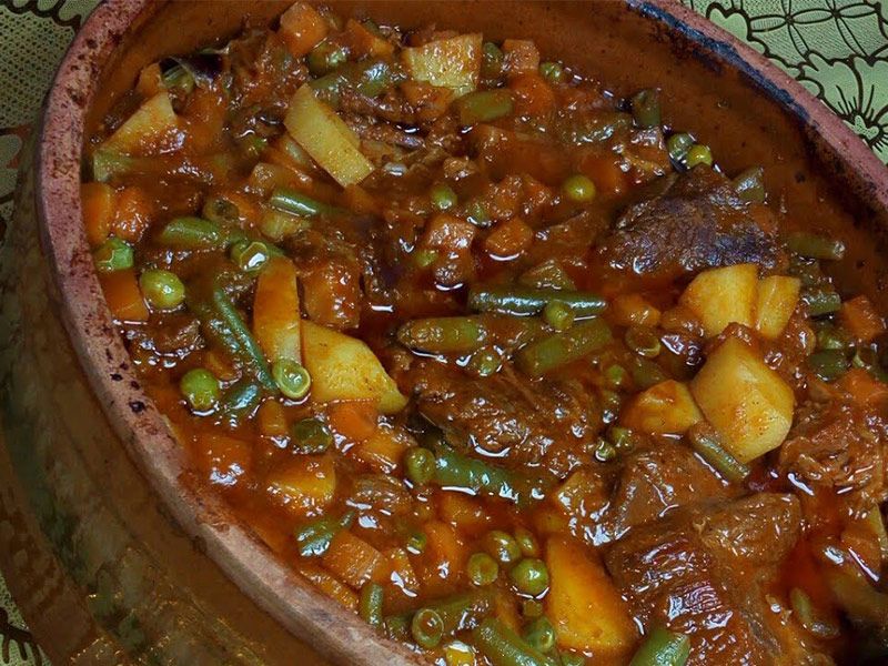 Mix Vegetables With Meat Casserole