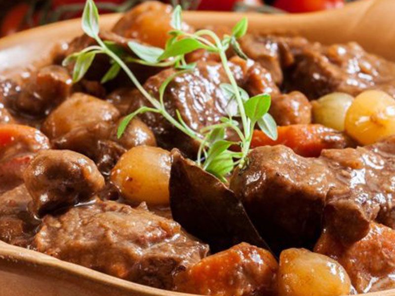 Mix Vegetables With Meat Casserole