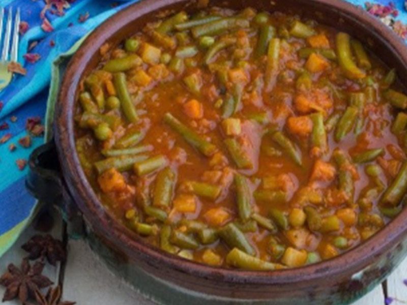 Mix Vegetables With Meat Casserole
