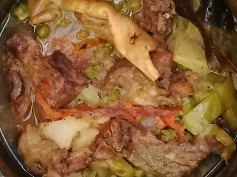 Mix Vegetables With Meat Casserole