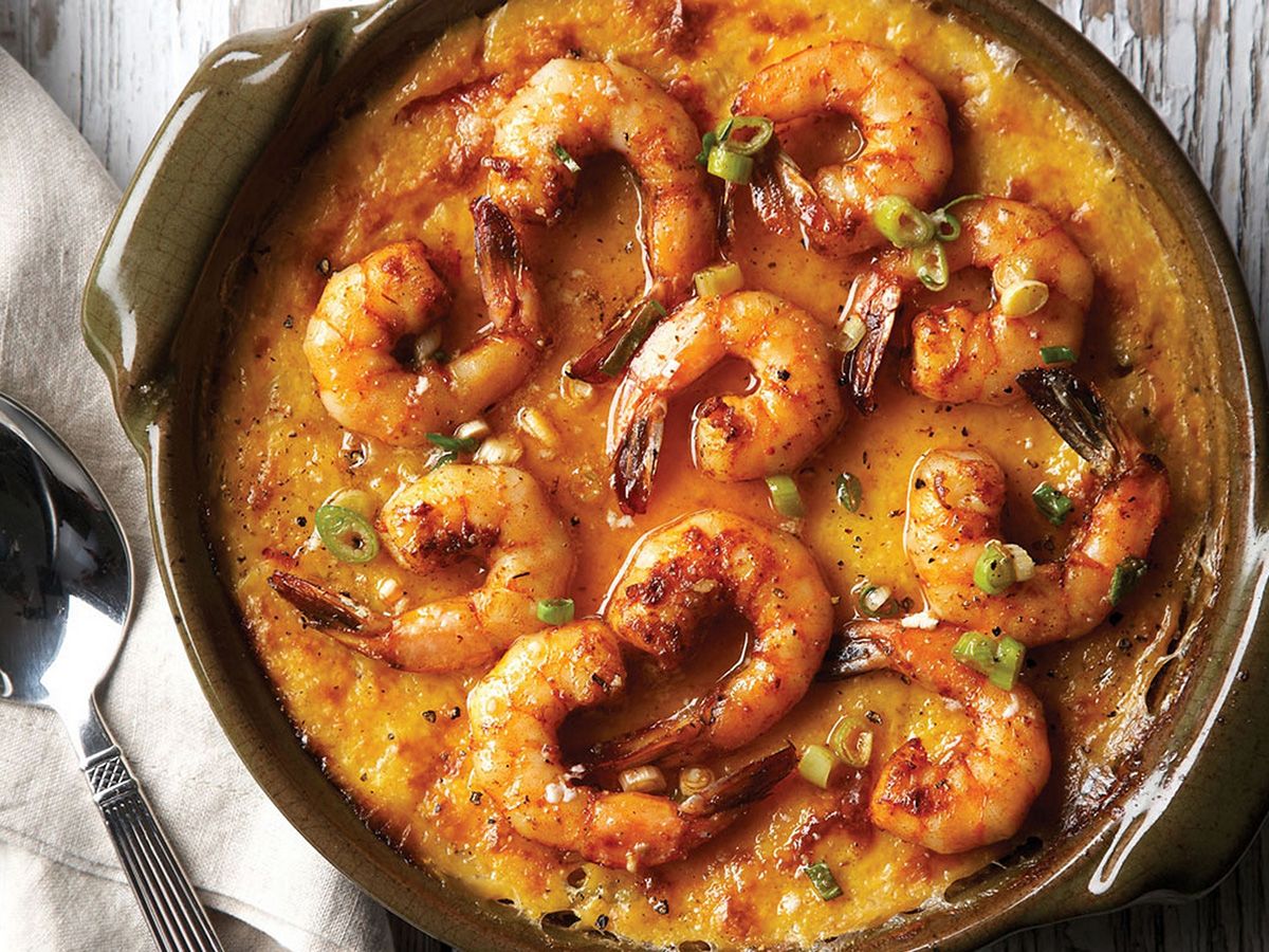 red medium Shrimp casserole