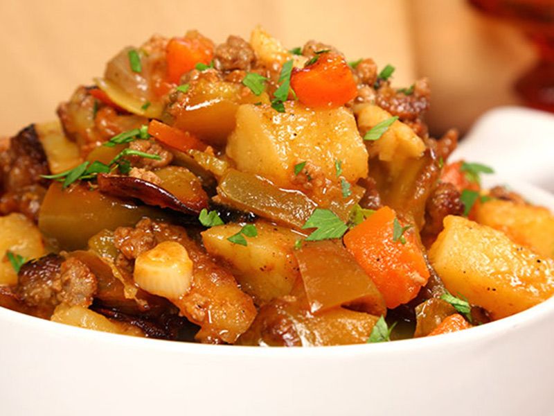 Vegetables With Meat Casserole