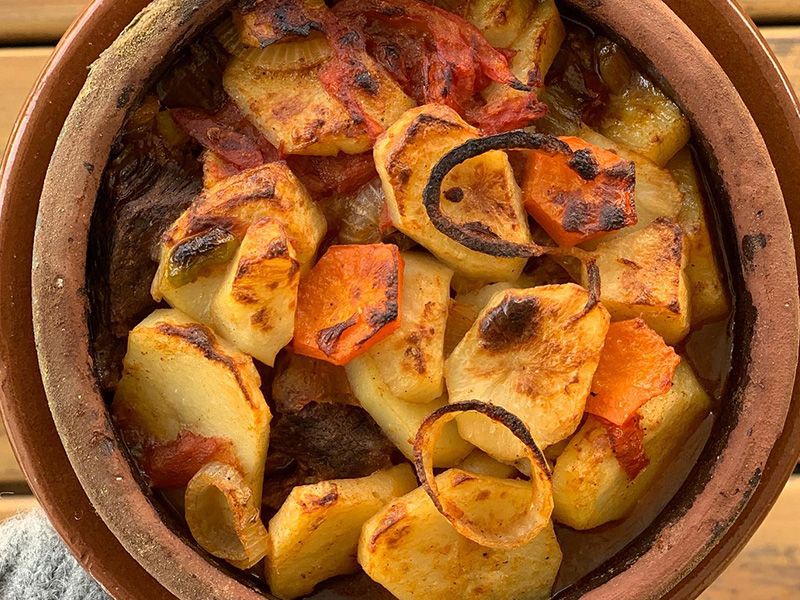 Mix Vegetables With Meat Casserole