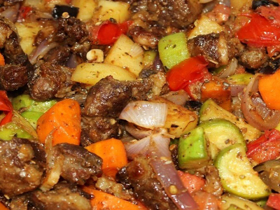 Mix Vegetables with Meat Casserole