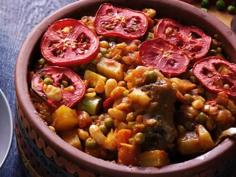 Mix Vegetables With Meat Casserole