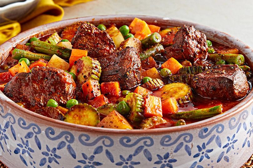 Mixed vegetable casserole with meat