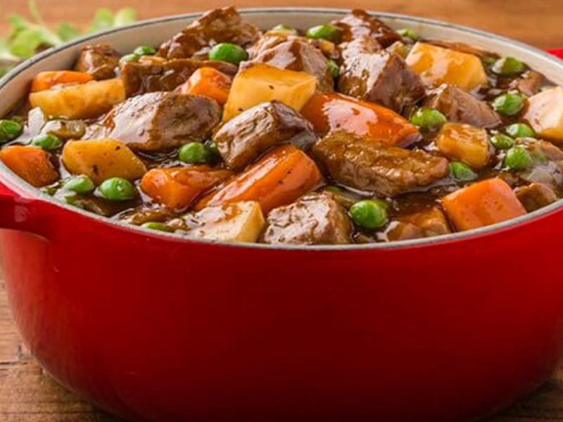 Mix Vegetable With Meat Casserole