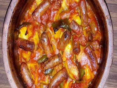 Oriental Sausage With Potatoes Casserole