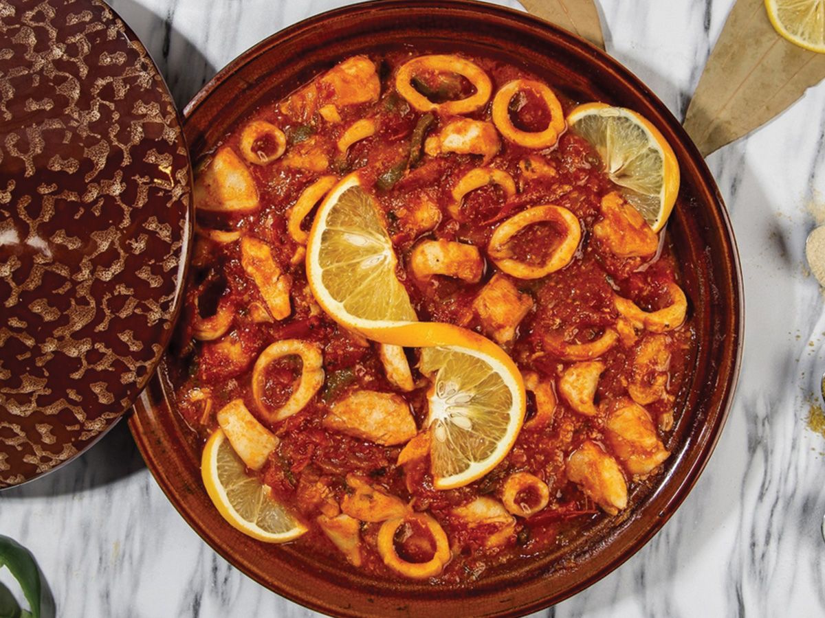 Seafood fish casserole for 2 persons