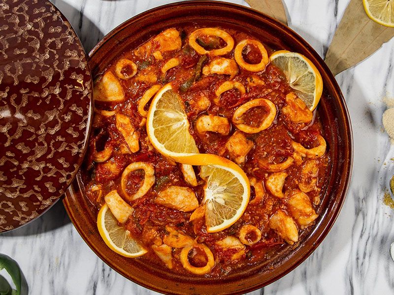 Seafood With Tomato Sauce Casserole