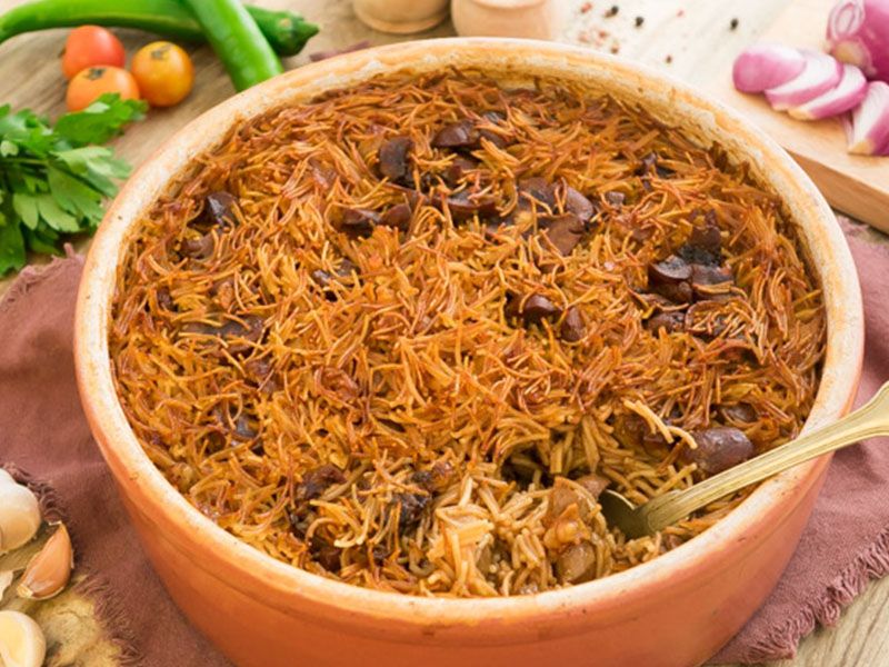 Vermicelli with meat Casserole