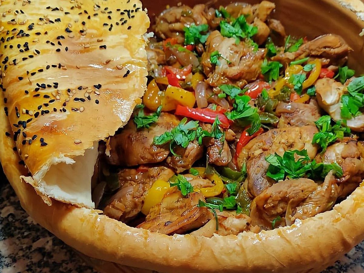 Shish casserole with vegetables