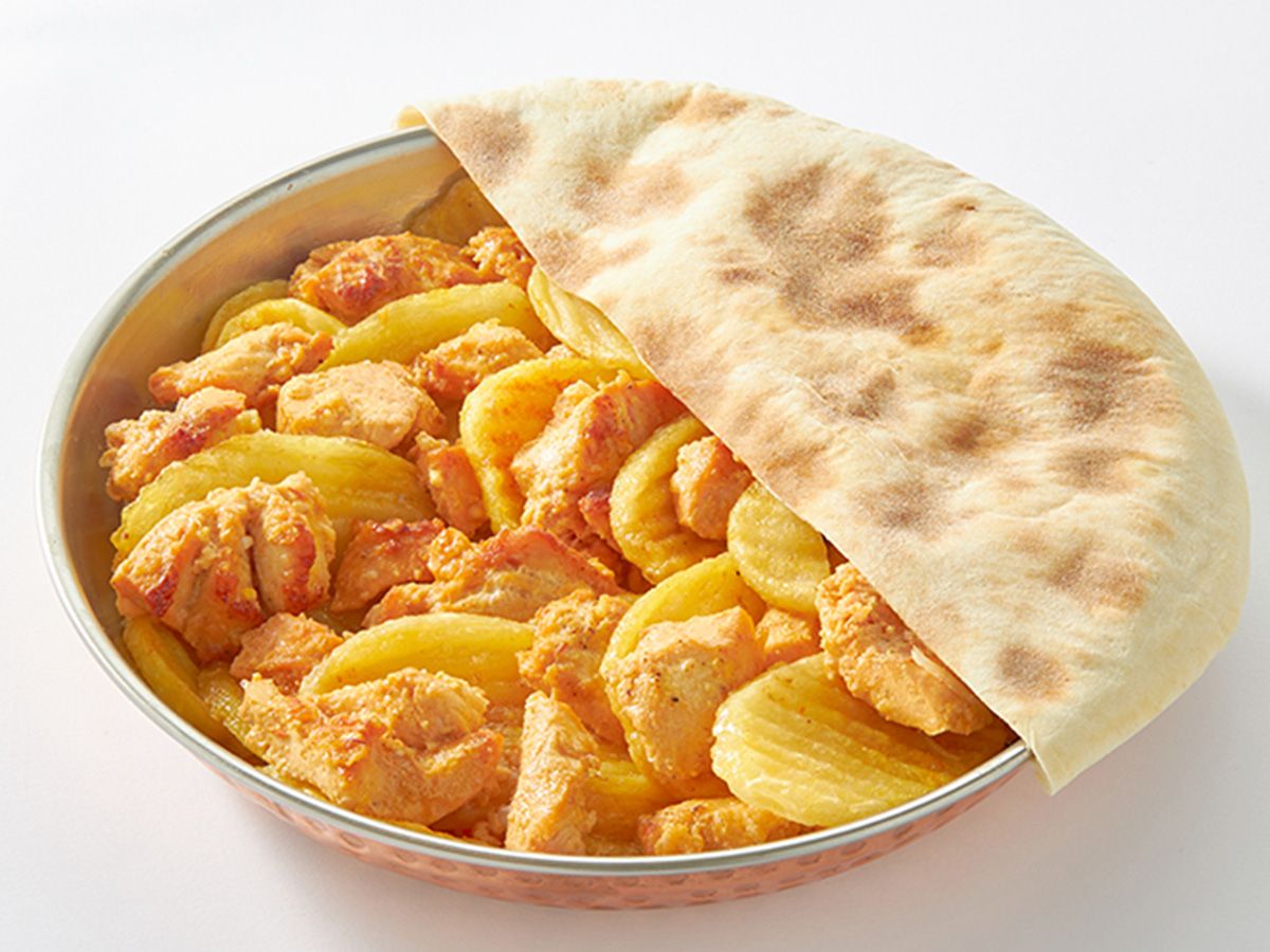 Shish Matfy With lemon And Garlic With Potatoes Casserole