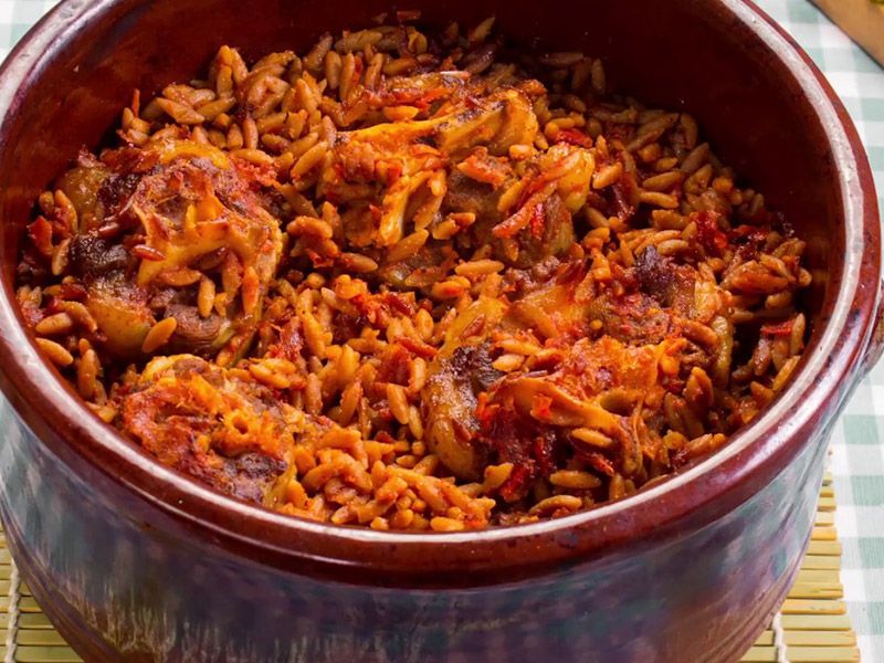 Oxtail With Orzo Casserole