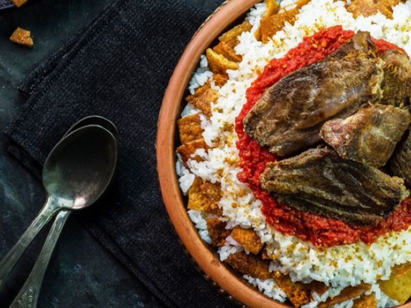 Fatteh With Mutton Meat