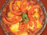 Fillet casserole with red sauce