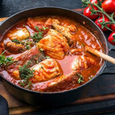 Lucioperca fillet casserole