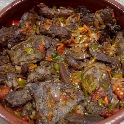 طاجن كبدة بقري