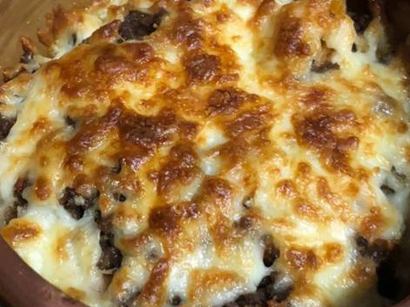 Mozzarella liver casserole