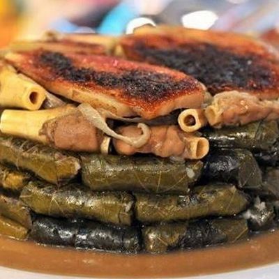 Vine Leaves With Knuckles Casserole