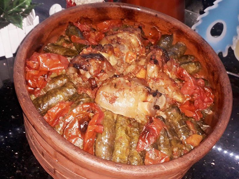 Vine Leaves With Knuckles Casserole
