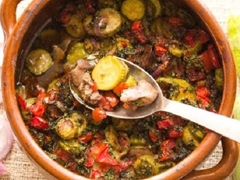 Zucchini with baladi meat Casserole