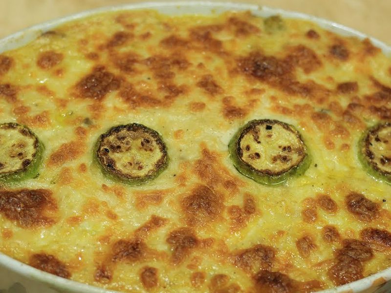Zucchini With Minced Meat And Bechamel Casserole