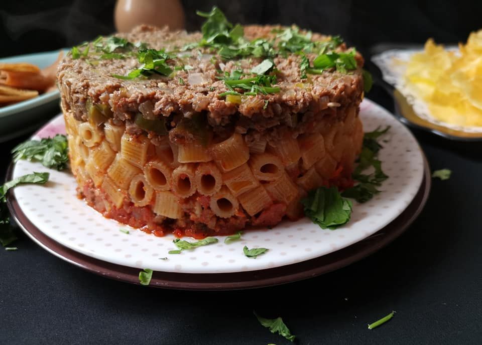 Meat With Koshary Casserole