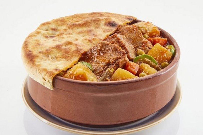 Meat Casserole + Rice + Vegetables + Salads