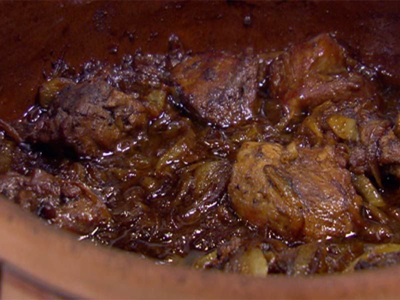 Meat With Onion Casserole