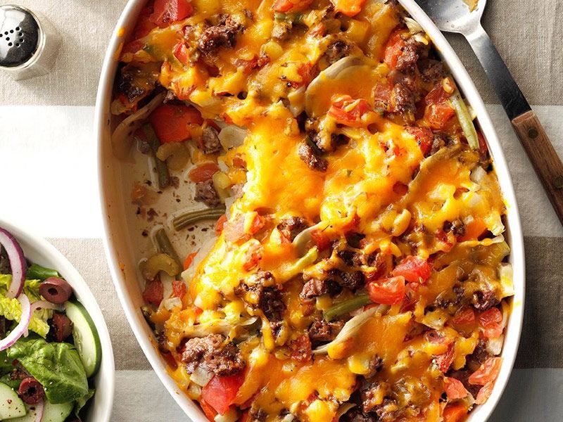 Meat With Onion Casserole