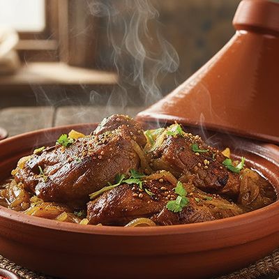 Lahmet Ras Casserole With Onions