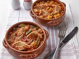 Okra With Mutton Meat Casserole