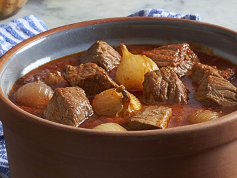 Meat With Onion Casserole