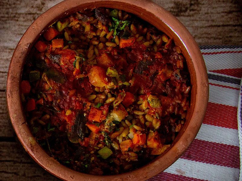 Orzo With Meat Casserole