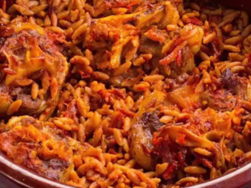 Orzo With Meat Casserole