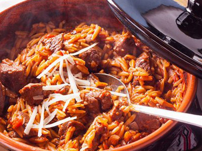 Orzo With Meat Casserole