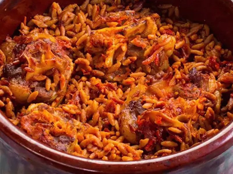 Orzo With Meat Casserole