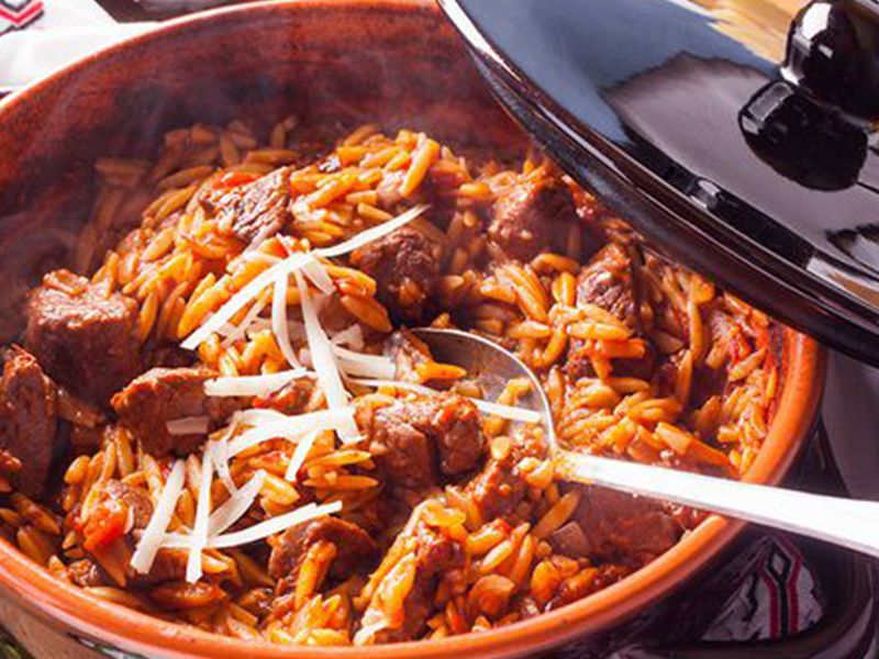 Orzo With Meat Casserole
