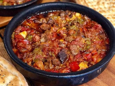 Moussaka tagine with minced meat