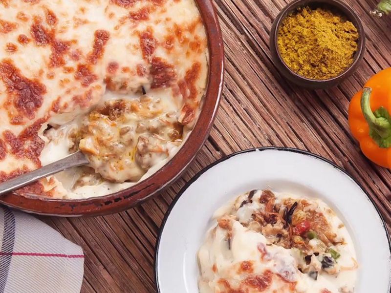Mesakaa With Bechamel Casserole