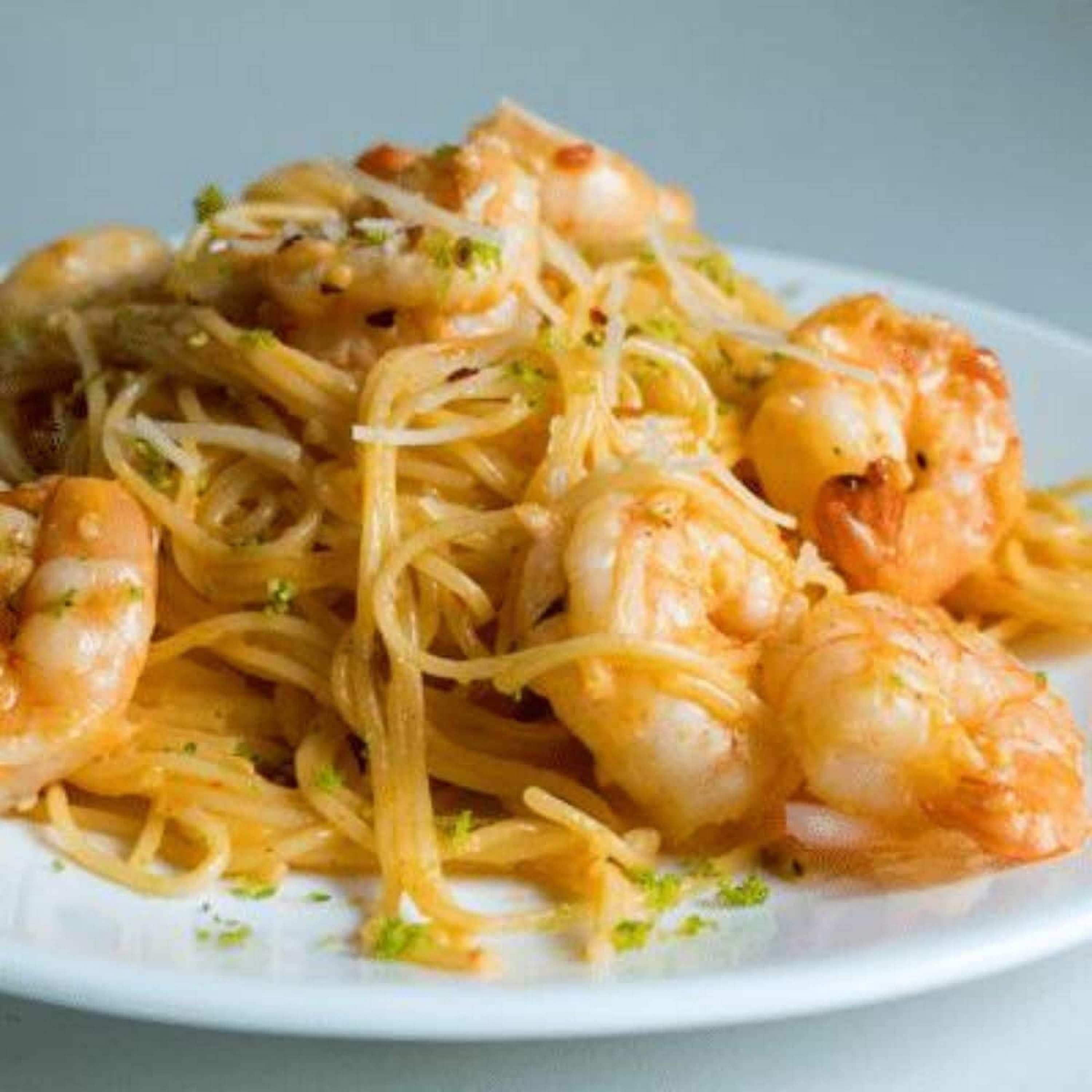 Spaghetti Pasta Casserole and 1/4 Shrimp