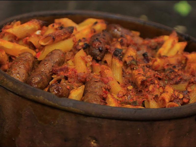 Pasta With Oriental Sausage Casserole