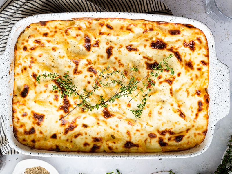 Oven Pasta With Mix Cheese